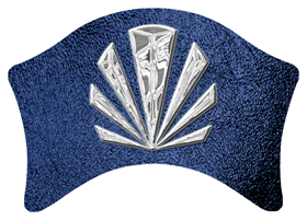 DABAN-602-SL-SH-BL Silver Sunburst Shimmer Blue